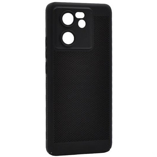 Gigapack Xiaomi 13T Pro légáteresztő, lyukacsos műanyag tok fekete (GP-151542) (GP-151542)