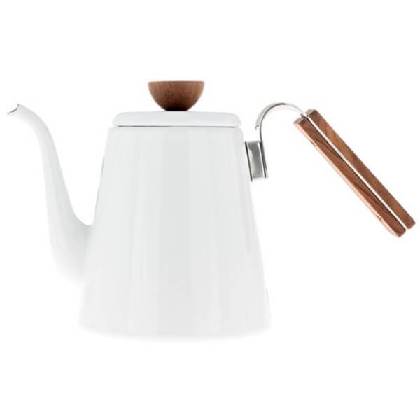 Konvice tradiční ocelová smaltovaná Hario 0,8 l bílá