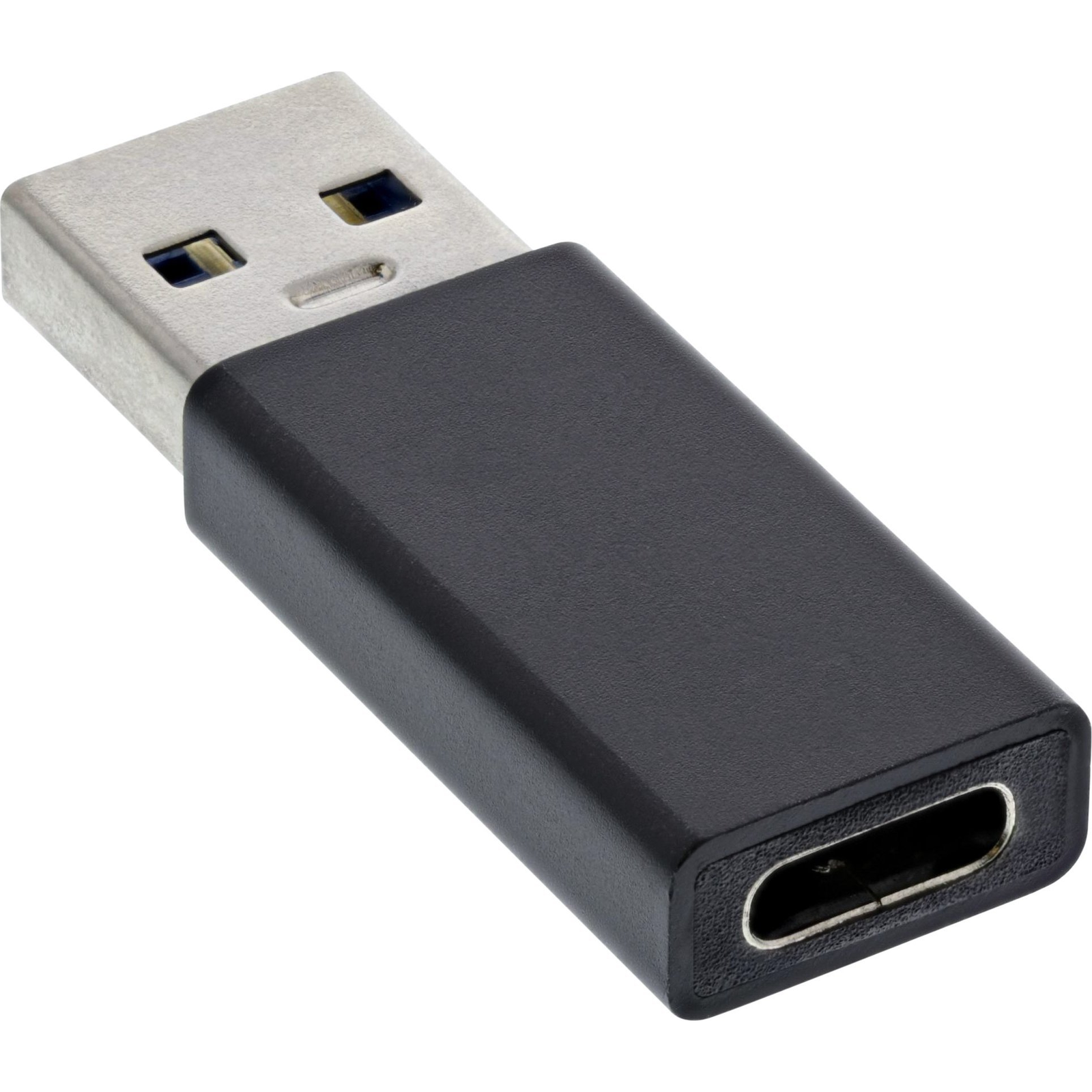 InLine 35810 csatlakozó átlakító USB A male USB 3.1 C Fekete (35810)