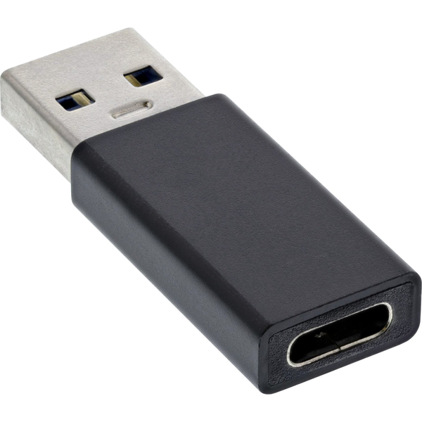 InLine 35810 μετατροπέας καλωδίου USB A male USB 3.1 C Μαύρος (Μαύρο)