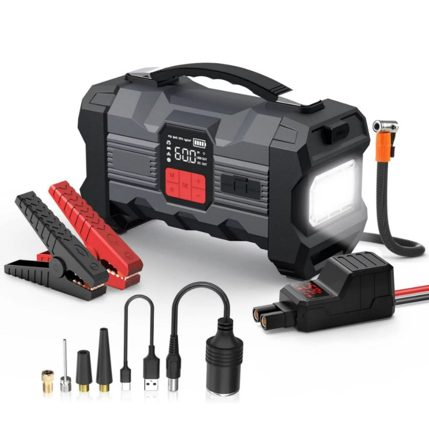 Homasita hordozható akkumulátor kompresszorral 12V (81Z300) (81Z300)