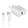 Devia зарядно usb букса, 10w + type-c кабел, бяло