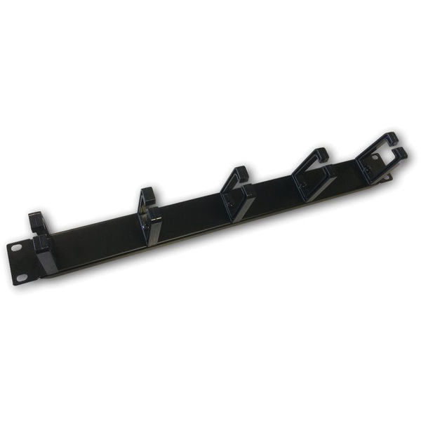 Datacom 19” rögzítő panel 1U 5× műanyag fogantyú, 3 × 6cm, fekete