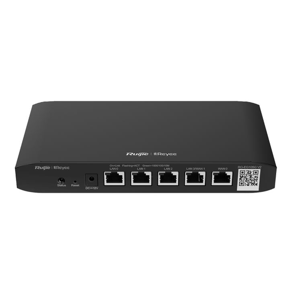 Ruijie Reyee 600Mbps 5 portos Gigabit router fekete (RG-EG105G-PV2)