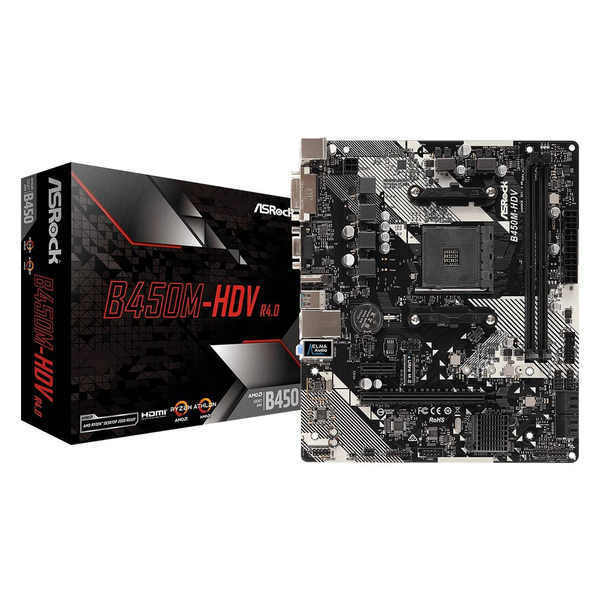 Základní deska ASRock B450M-HDV R4.0 AMD B450 DDR4 SATA3 M.2 USB3.0