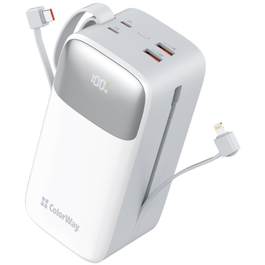 ColorWay PB500LPA4WT Power Bank 50000mAh - Fehér (CW-PB500LPA4WT-PDD)