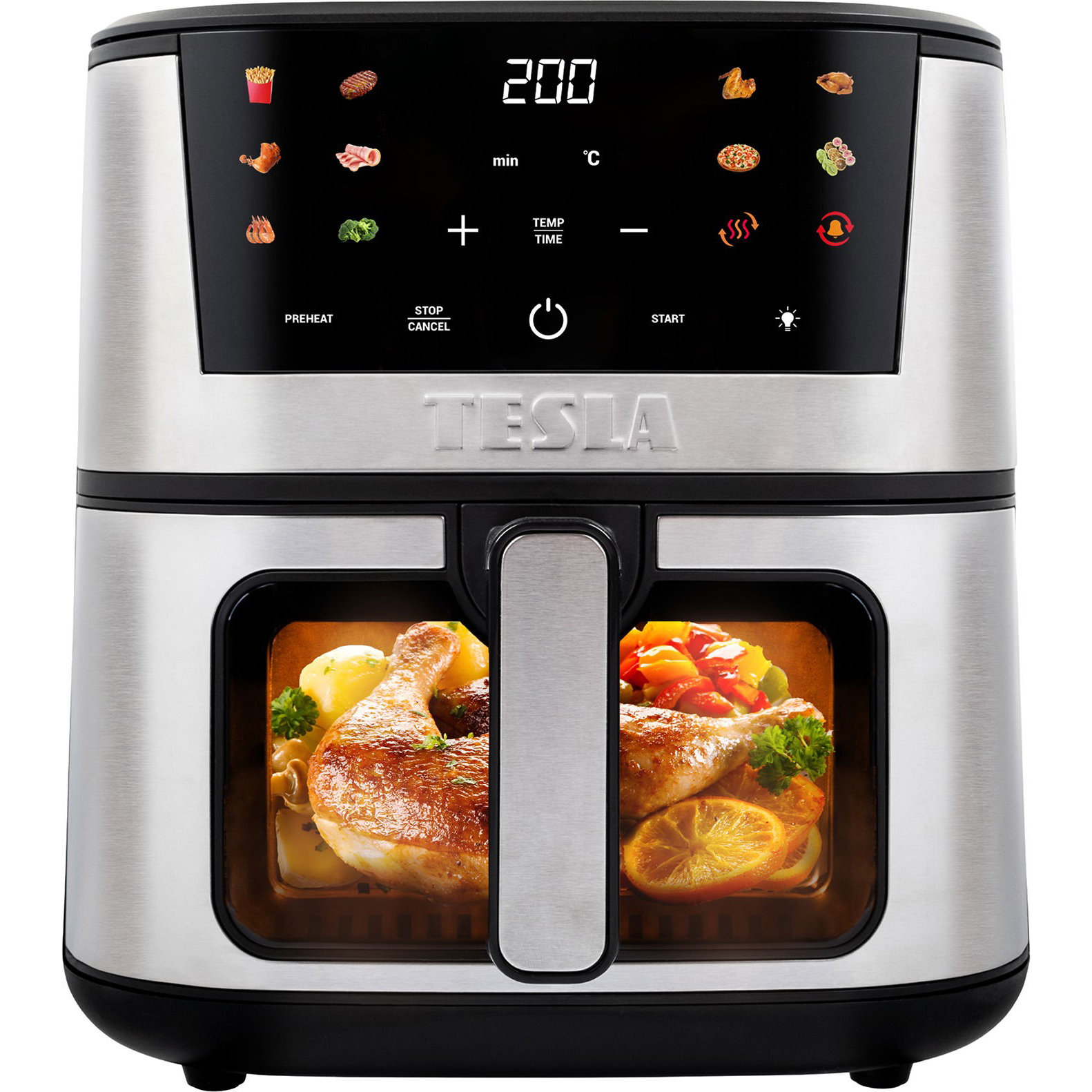 TESLA AirCook Q60 XXL Pro 1600W forrólevegős fritőz 7L (8595689804244)