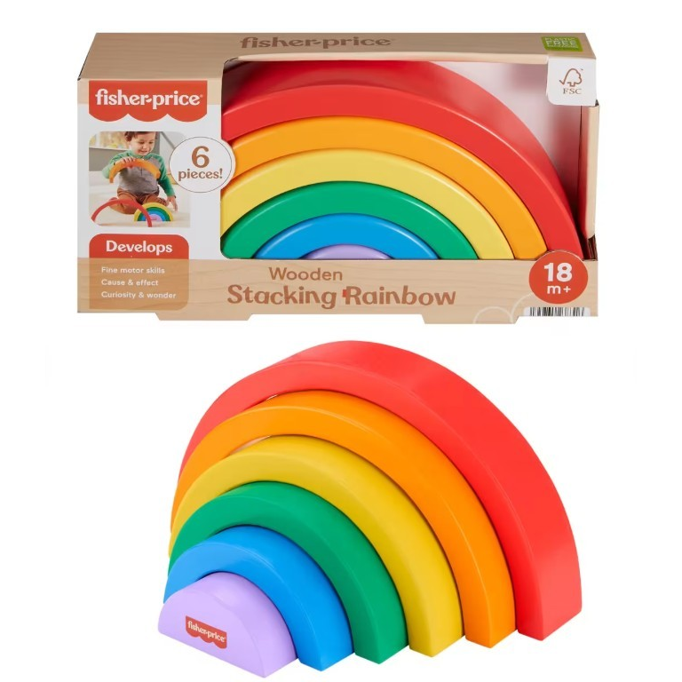 Дървени форми за подреждане Дъга - Fisher Price — HXT73