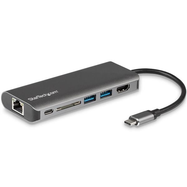 StarTech.com DKT30CSDHPD stații de andocare și replicatoare de porturi pentru calculatoare portabile Prin cablu USB 3.2 Gen 1 (3.1 Gen 1) Type-C Negru, Gri