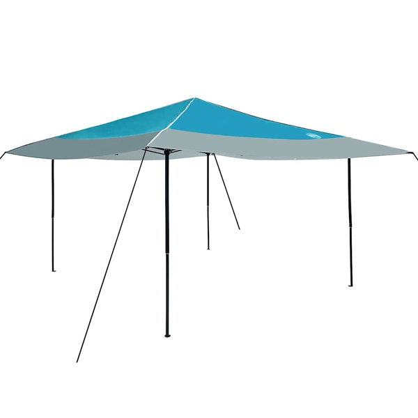 Cort cu Copertină albastru 400 x 400 x 227 / 236 / 245 cm
