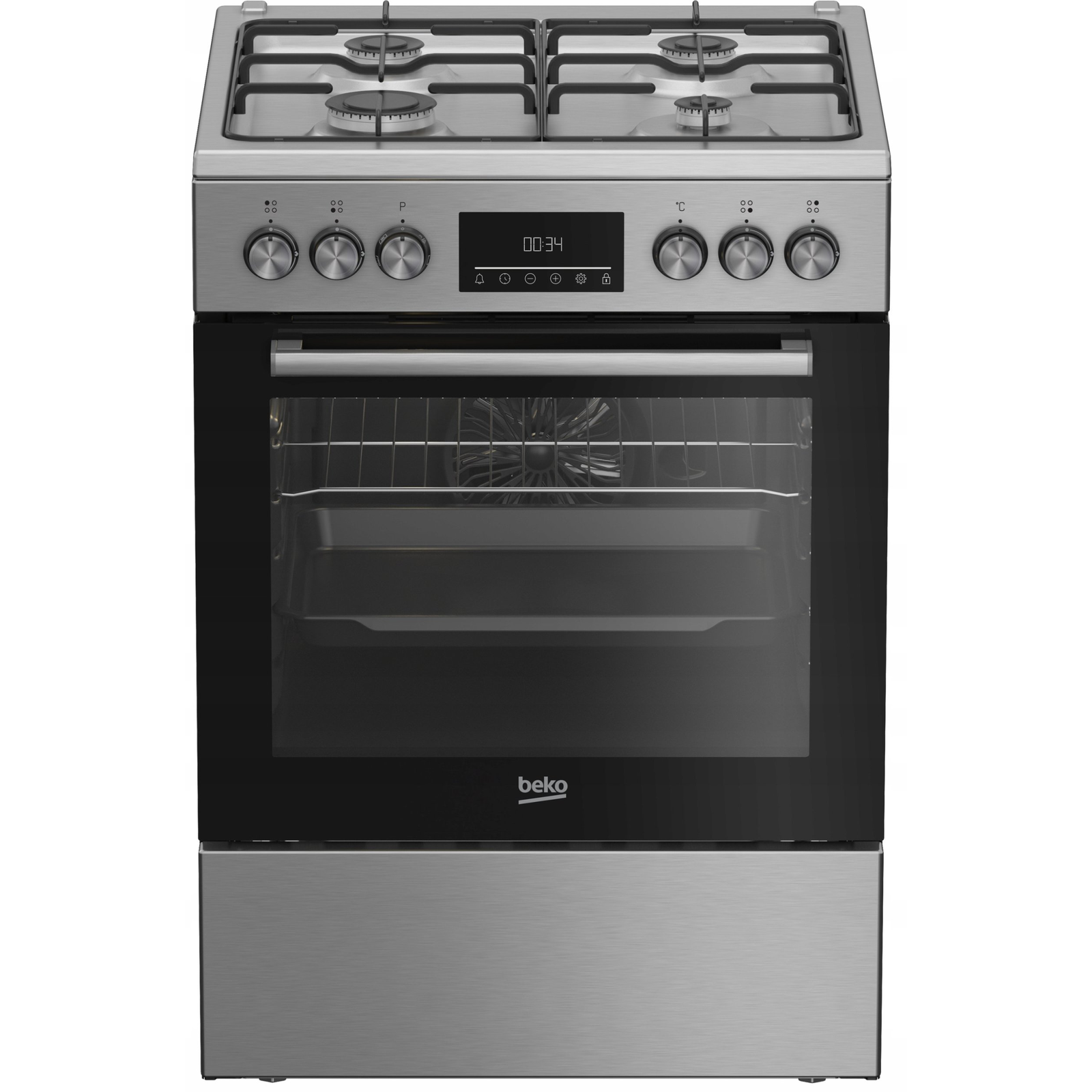 Kombinovaný sporák (plynový a elektrický) Beko FBE6330GXDSN s teplovzdušnou