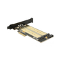 DeLock PCI Express x4 карта > 1x вътрешен M.2 ключ B + 1x вътрешен NVMe M.2 ключ M Low Profile Form Factor 89630