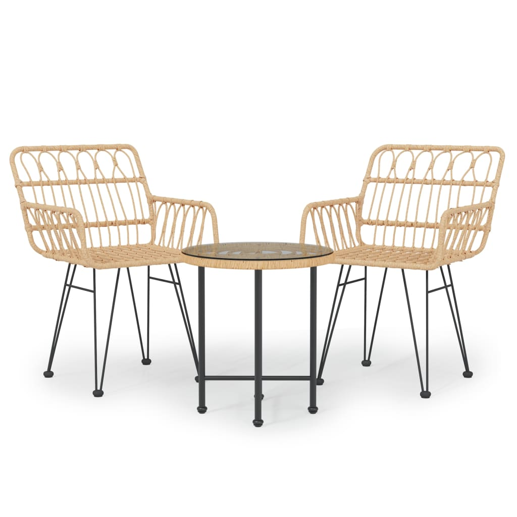 3 részes polirattan kerti étkezőgarnitúra (3157829)