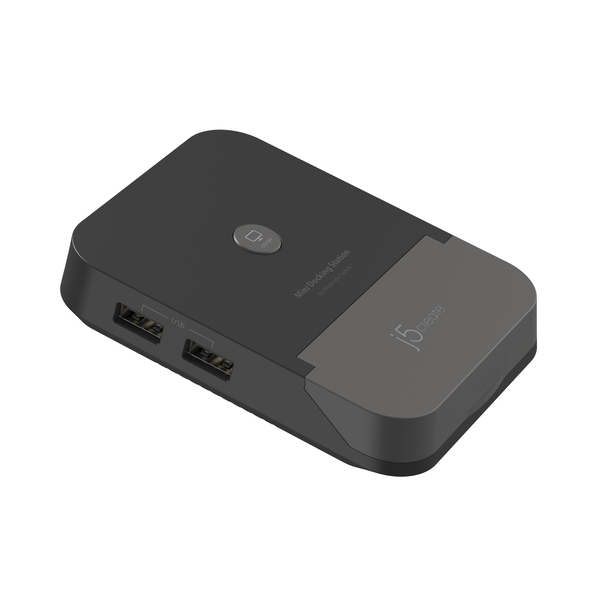 j5create JCD620-N docking station per dispositivo mobile Nero, Grigio