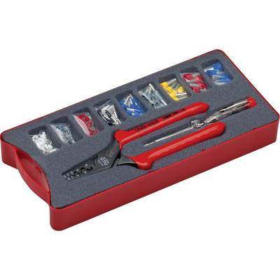 Érvéghüvely krimpelő fogó, préselő fogó 152 részes készlet 0,5 - 16 mm2 NWS 143BIS (143-BIS)