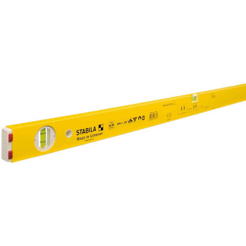 Stabila 80 M Mágneses vízmérték 100 cm 0.5 mm/m Kalibrált: Gyári standard (tanusítvány nélkül) (16882) (16882)