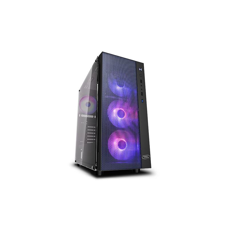 Deepcool MATREXX 55 MESH ADD-RGB 4F táp nélküli ablakos ház fekete (DP-ATX-MATREXX55-MESH-AR-4F) (DP-ATX-MATREXX55-MESH-AR-4F)