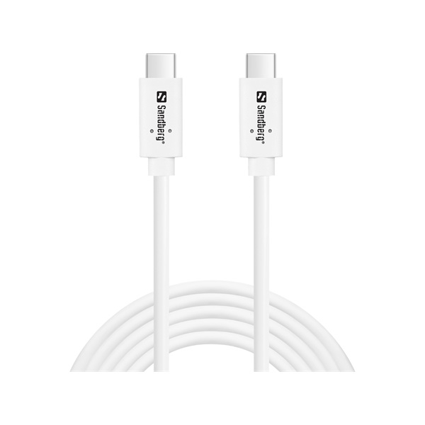 Sandberg 136-54 καλώδιο USB USB 3.2 Gen 2 (3.1 Gen 2) 2 m USB C Λευκός (Άσπρος)
