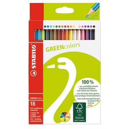 STABILO GREENcolors Farbstifte Flerfarvet 18 stk