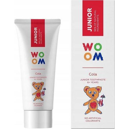 Woom Junior naturalna pasta do zębów dla dzieci 6+ lat Cola 50ml