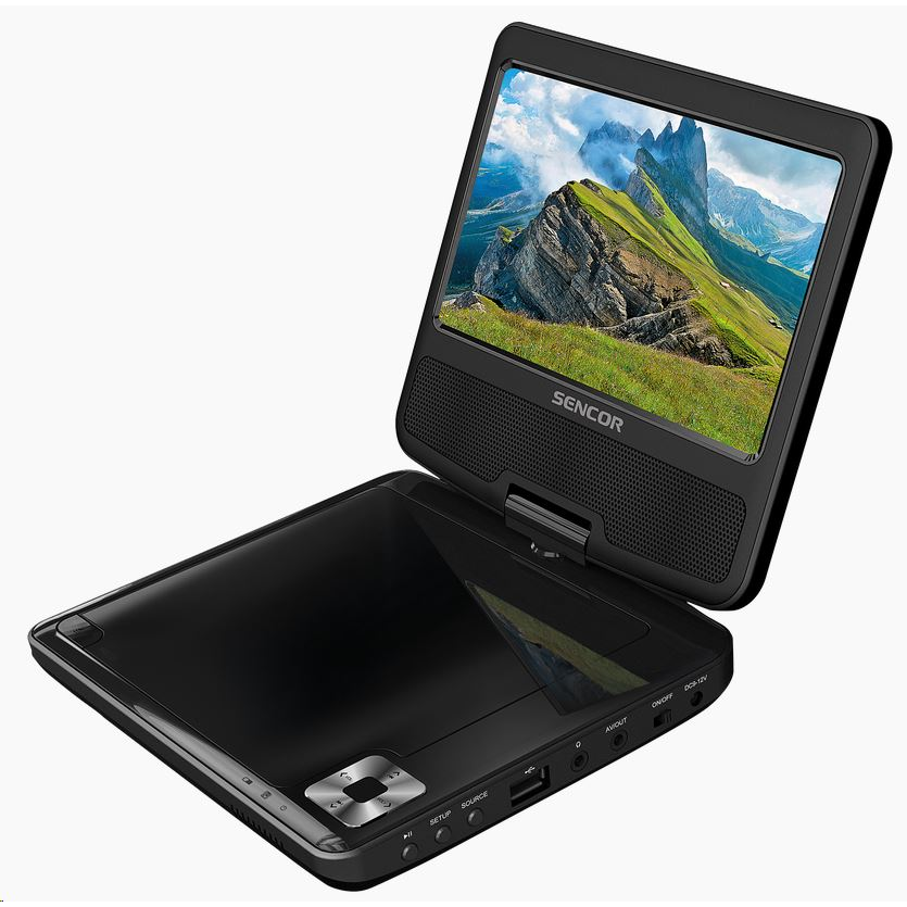 Sencor SPV 2722 BK Hordozható DVD lejátszó fekete (SPV2722BK)