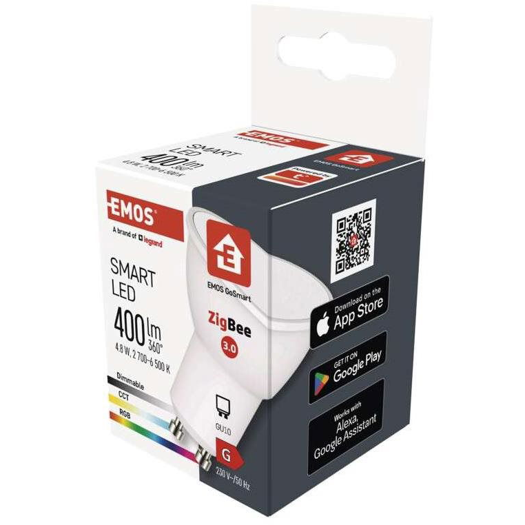 EMOS Okos LED izzó GoSmart MR16 GU10 4,8 W (35 W) 400 lm RGB dimmelhető Zigbee (1525750500)