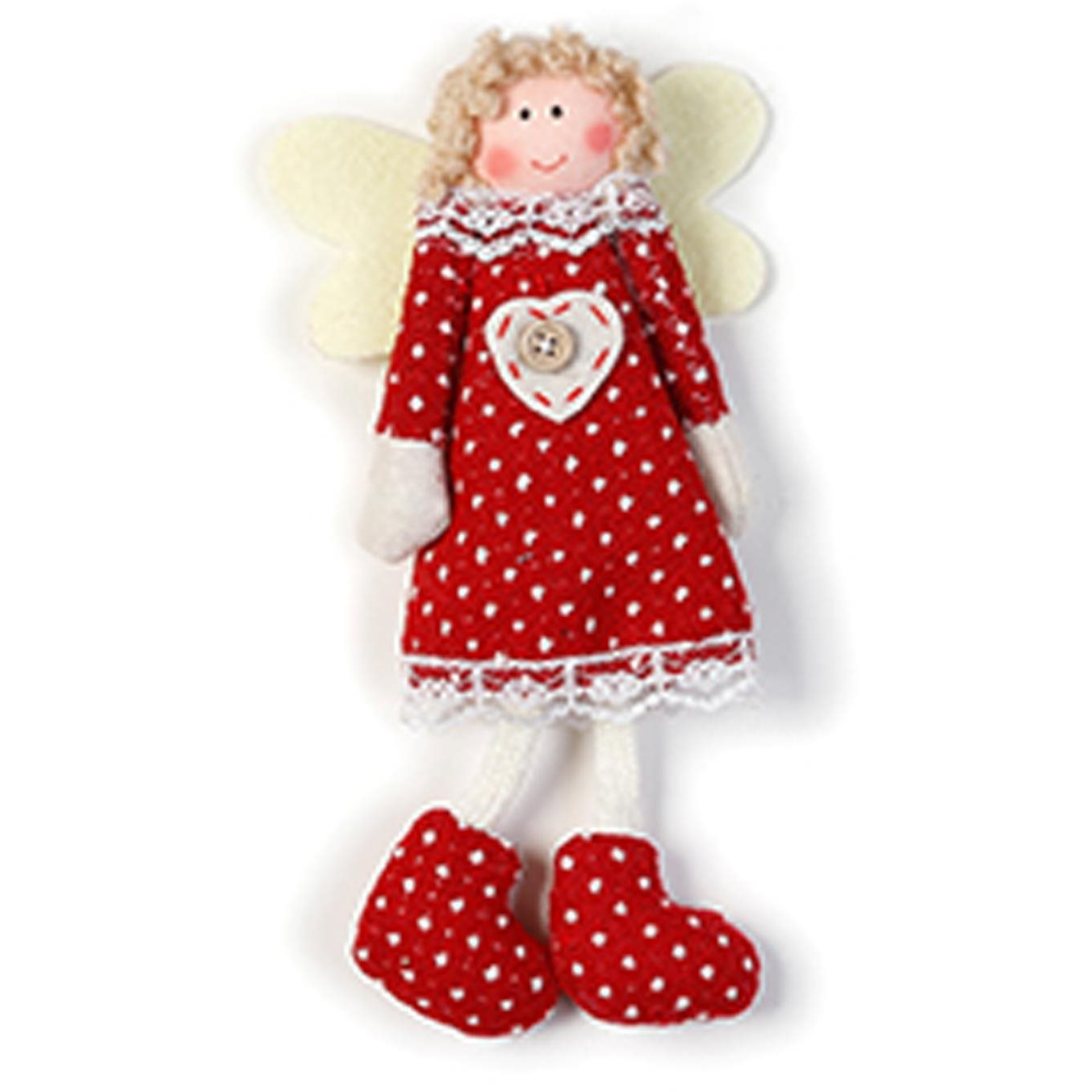 LAALU Angyalka piros ruhában, 25 cm (LAU-1879)