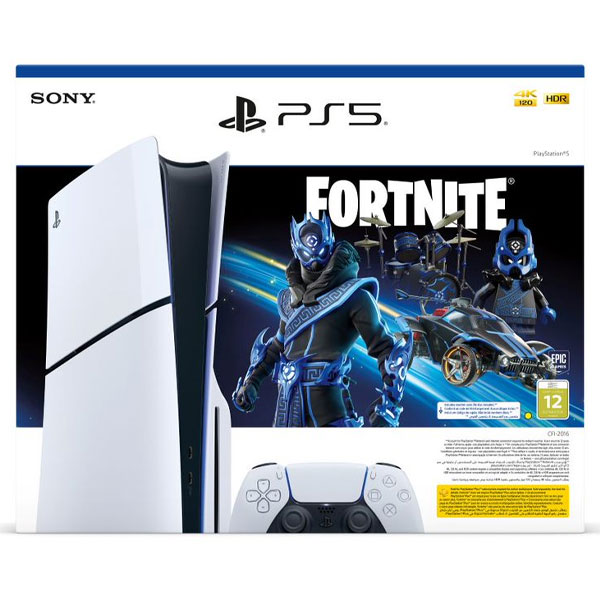 Sony PlayStation 5 Slim Fortnite bundle 1,02 TB Wi-Fi Черен, Бяла