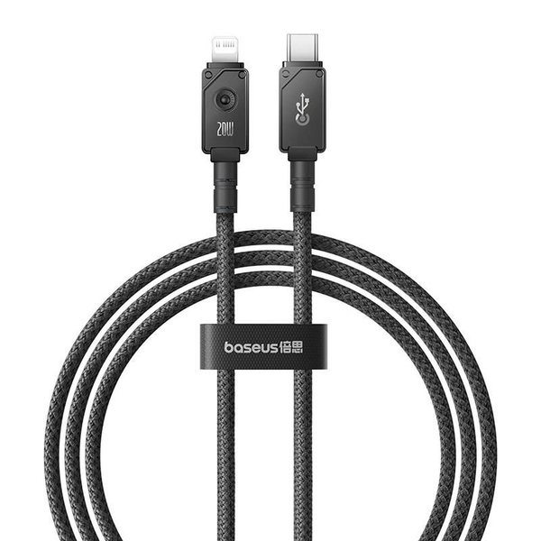 Baseus USB-C към IP кабел за бързо зареждане 20A, 1m, черен