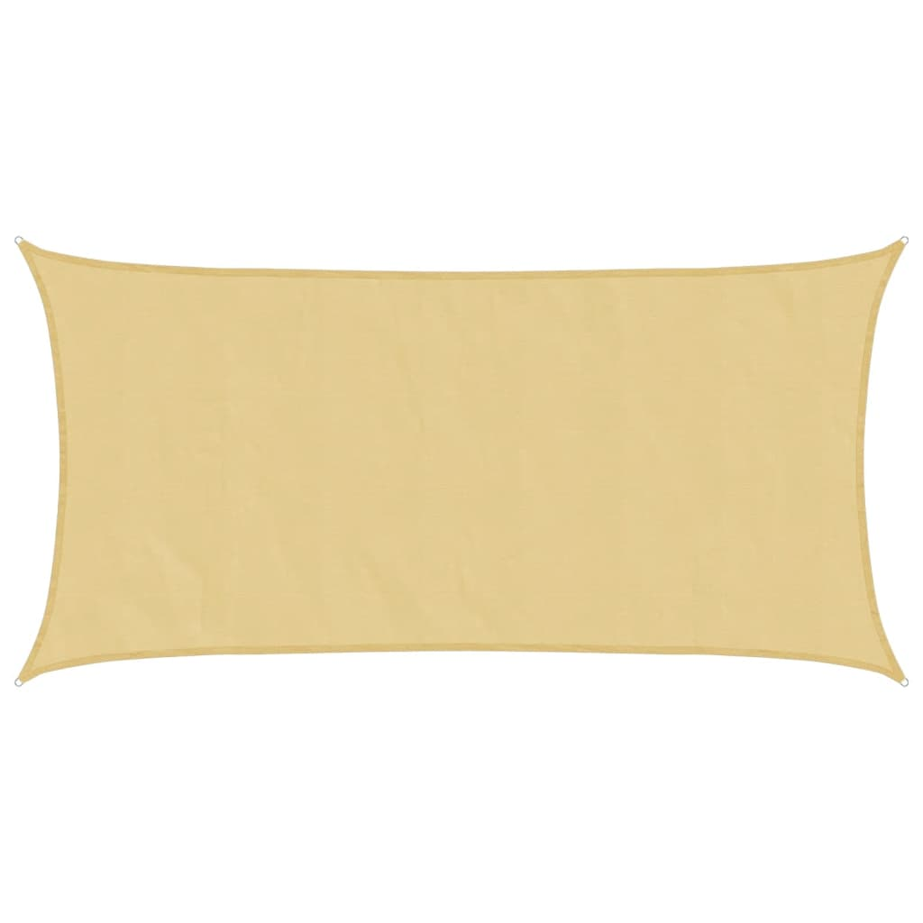 homokszínű 100% poliészter oxford szövet napvitorla 4x2 m (4000562)