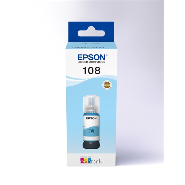 EPSON Tintapatron 108 EcoTank Light Cyan ink bottle (C13T09C54A)