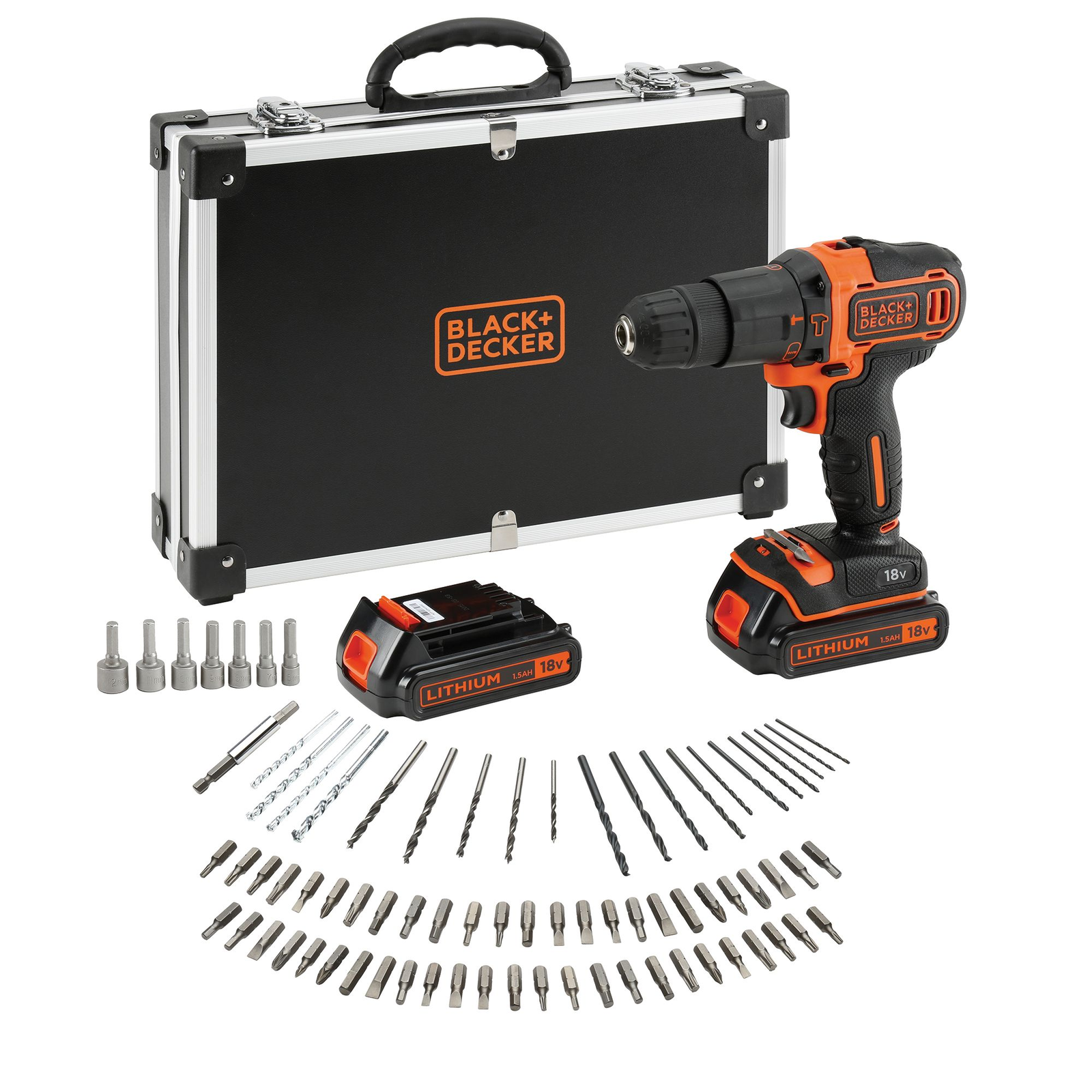 Black+Decker BDCHD18BAFC Akkumulátoros Ütvefúró készlet (BDCHD18BAFC-QW)