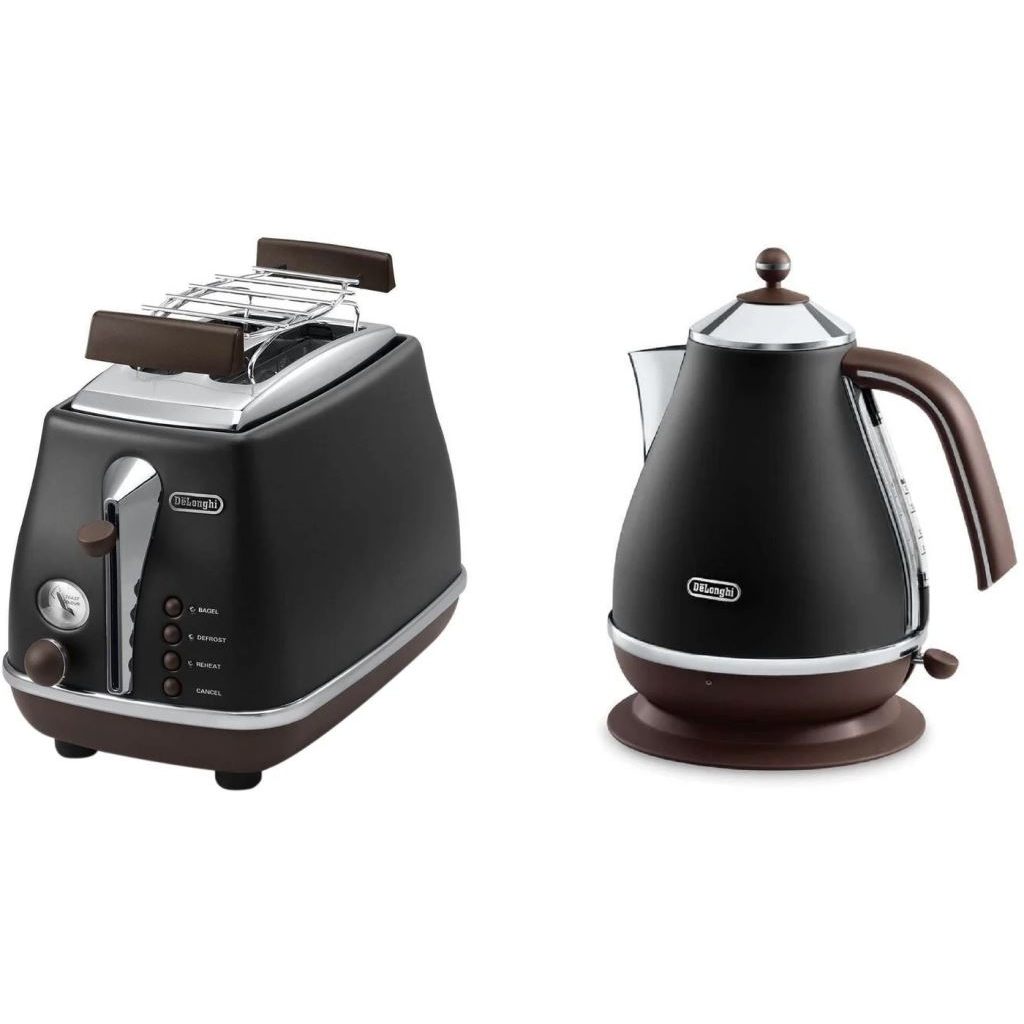 DeLonghi Icona Vintage reggeliző kollekció fekete (KBOV2001.BK + CTOV2103.BK) (KBOV2001.BK & CTOV2103.BK)