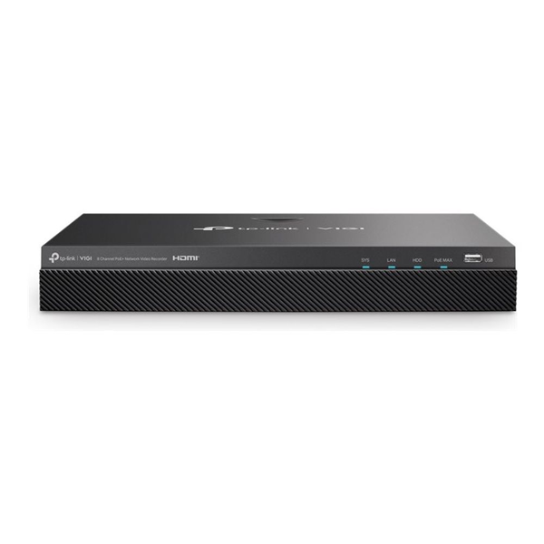 TP-Link VIGI NVR2008H-8MP hálózati képrögzítő (NVR) Fekete
