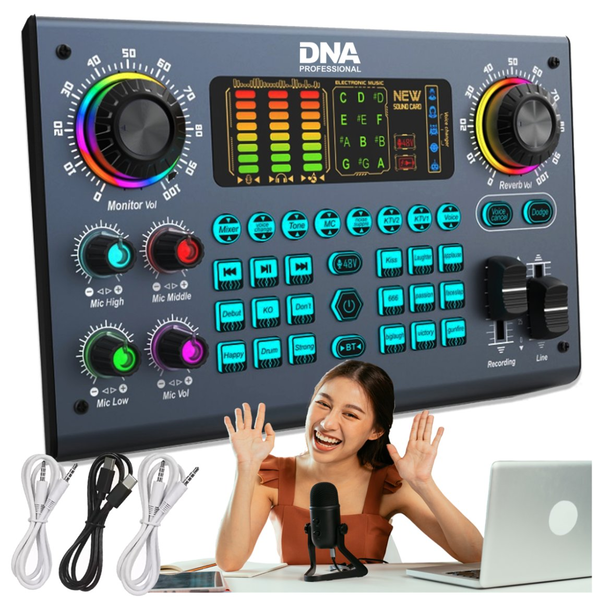 DNA Zewnętrzna karta dźwiękowa cyfrowa akumulatorowa interfejs audio Bluetooth DSP USB-C
