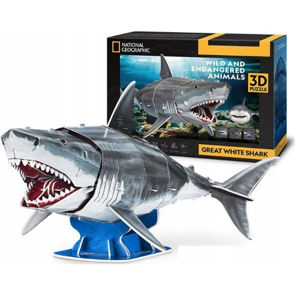 3D puzzle nagy fehér cápa 3D-DS1098 (6944588210984)