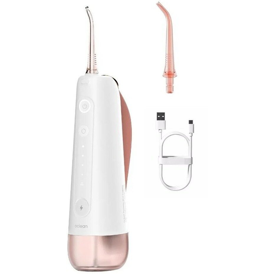 Oclean W10 Akkus Szájzuhany 2 fejjel 180ml - Rózsaszín (W10 RÓŻOWY + 2 KOŃCÓWKI)