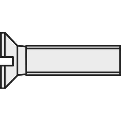 Toolcraft süllyesztett fejű, egyenes hornyú műanyag csavar, M6 x 20 mm, DIN 963, 10 db 839958 (839958)