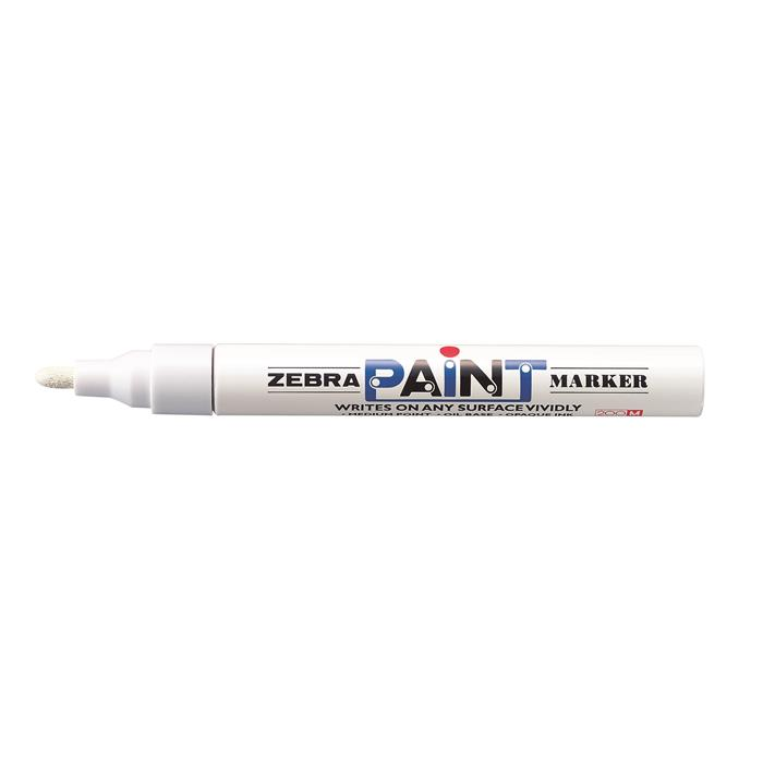 ZEBRA Olejový značkovač PAINT 200M biely (51025)