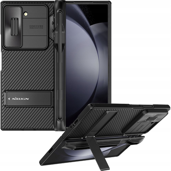 Калъф Nillkin, За Samsung Galaxy Z Fold 6 5G, Сгъваем, CamShield, Със стойка, Черен