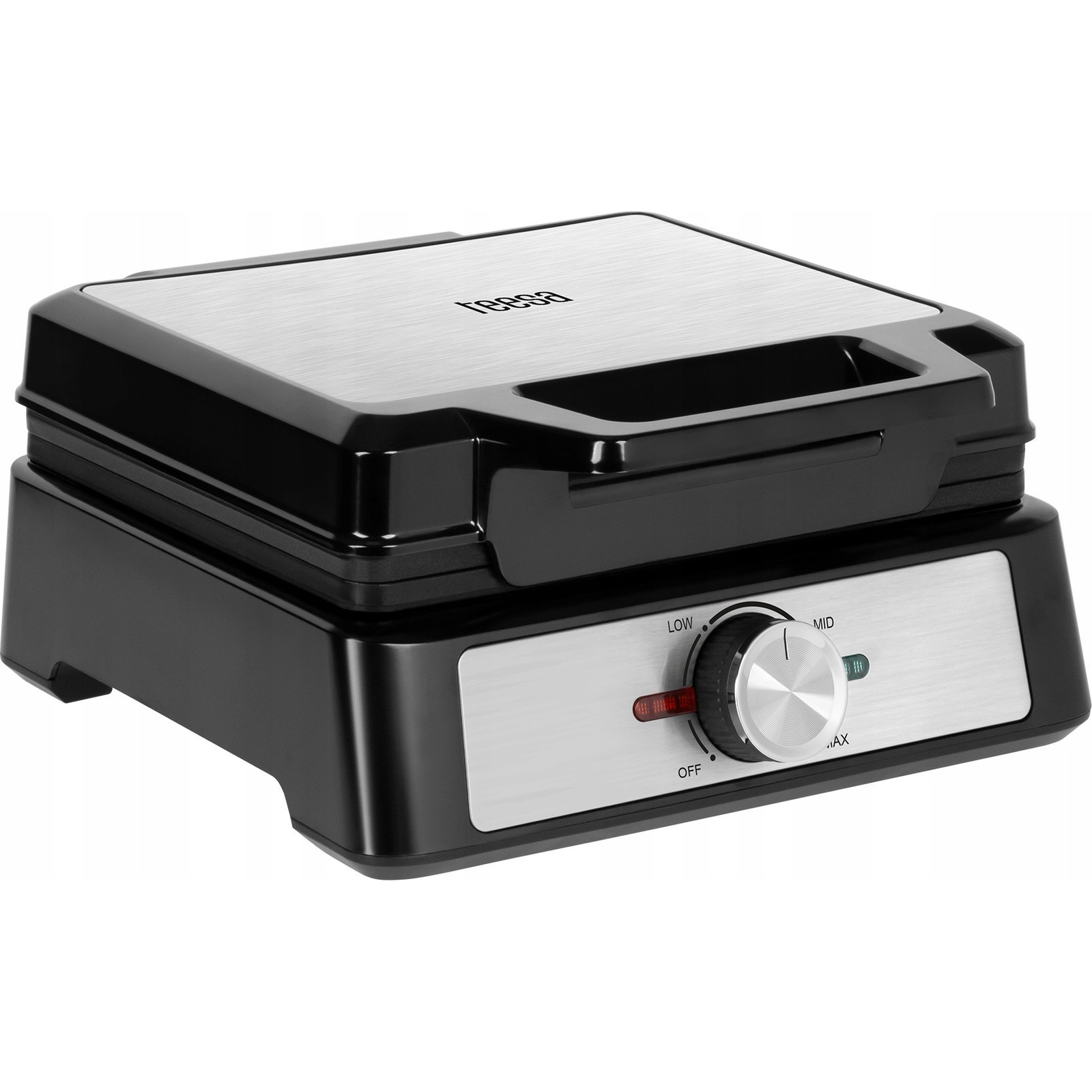 Teesa Gofrisütő, 2 Gofrisütő, 1600 W, Inox, Teljesítmény Szabályozható (TSA3237)