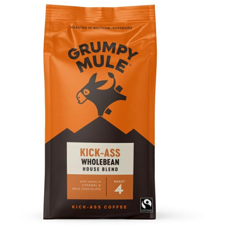 Grumpy Mule Kick Ass House, szemes, Arabica, 200 g (5060003732433)