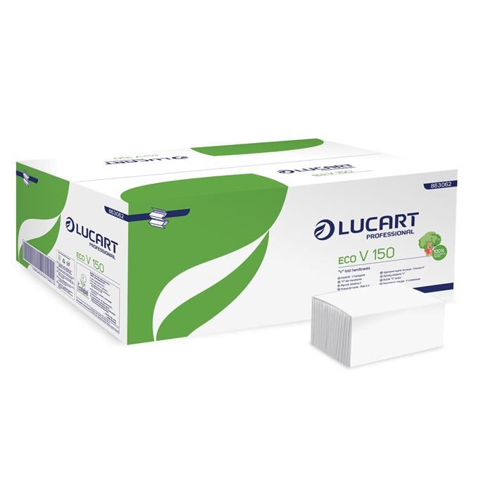 Lucart Eco kéztörlő Z/V hajtogatott fehér (863062) (L863062)