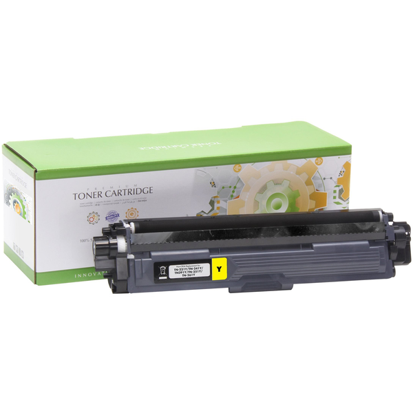 STATIC Toner cartridge compatible with Brother TN-221Y/TN-241Y yellow remanufactured 1.400 pages