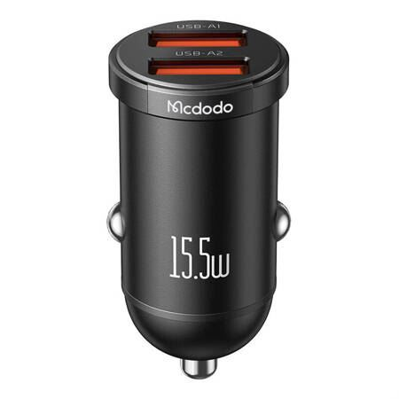 Mcdodo 2xUSB-A 15.5W autós töltő fekete (CC-2950) (CC-2950)