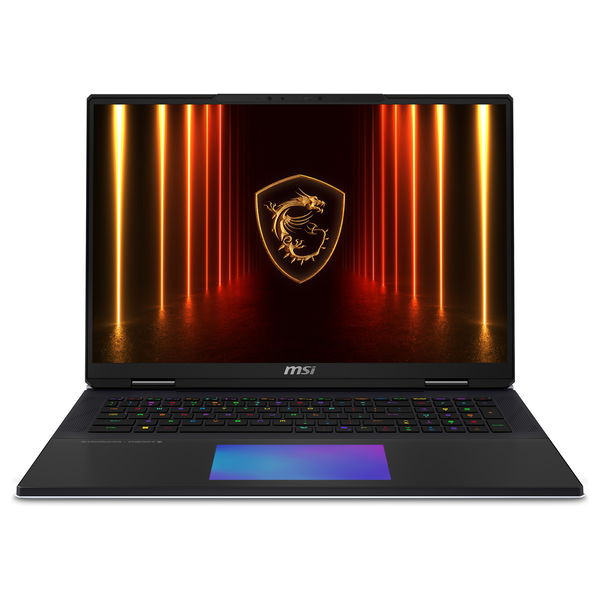 MSI Titan 18 HX AI A2XWJG-656 Intel Core Ultra 9 285HX Laptop 45,7 cm (18") UHD+ 64 GB DDR5-SDRAM 6 TB SSD NVIDIA GeForce RTX 5090 Wi-Fi 7 (802.11be) Windows 11 Pro Sort