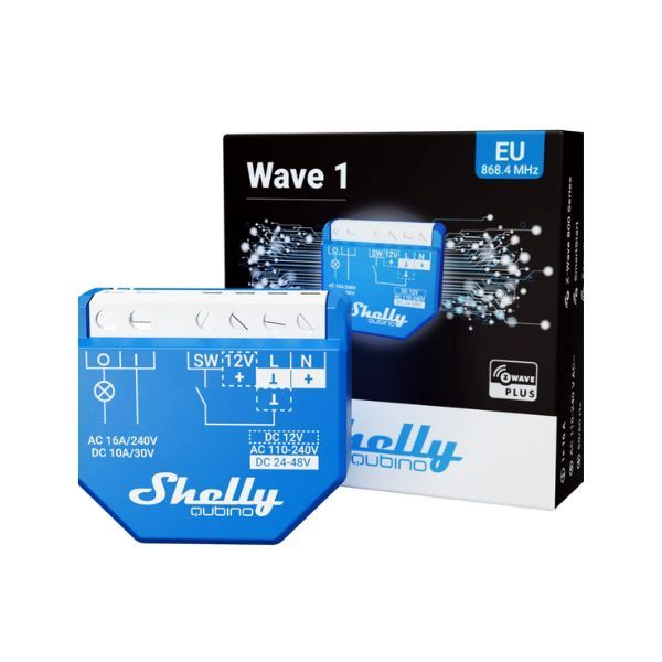 Shelly Qubino Wave 1 egy áramkörös okosrelé Z-Wave protokoll kompatibilis (ALL-REL-WAVE1) (ALL-REL-WAVE1)
