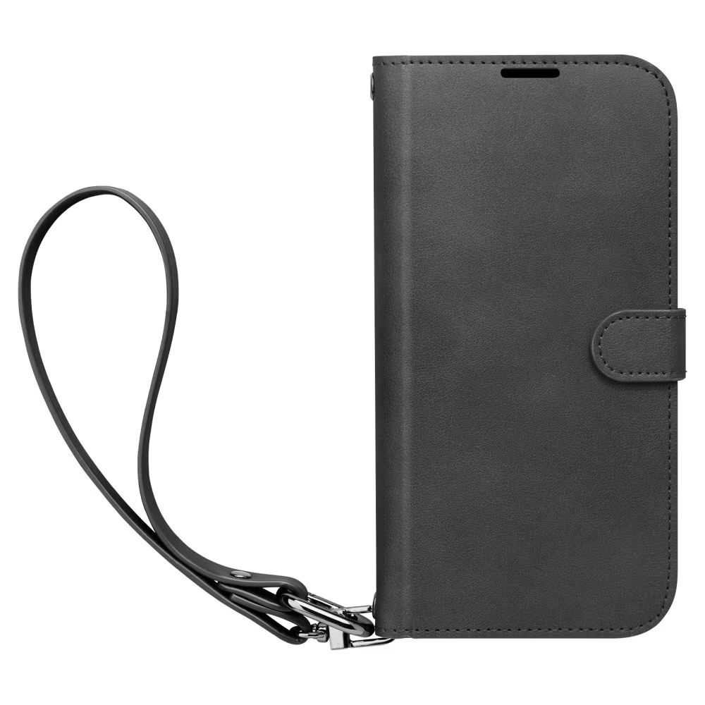 Spigen Wallet S Pro Apple iPhone 15 Pro flip tok fekete (ACS06740) (ACS06740)