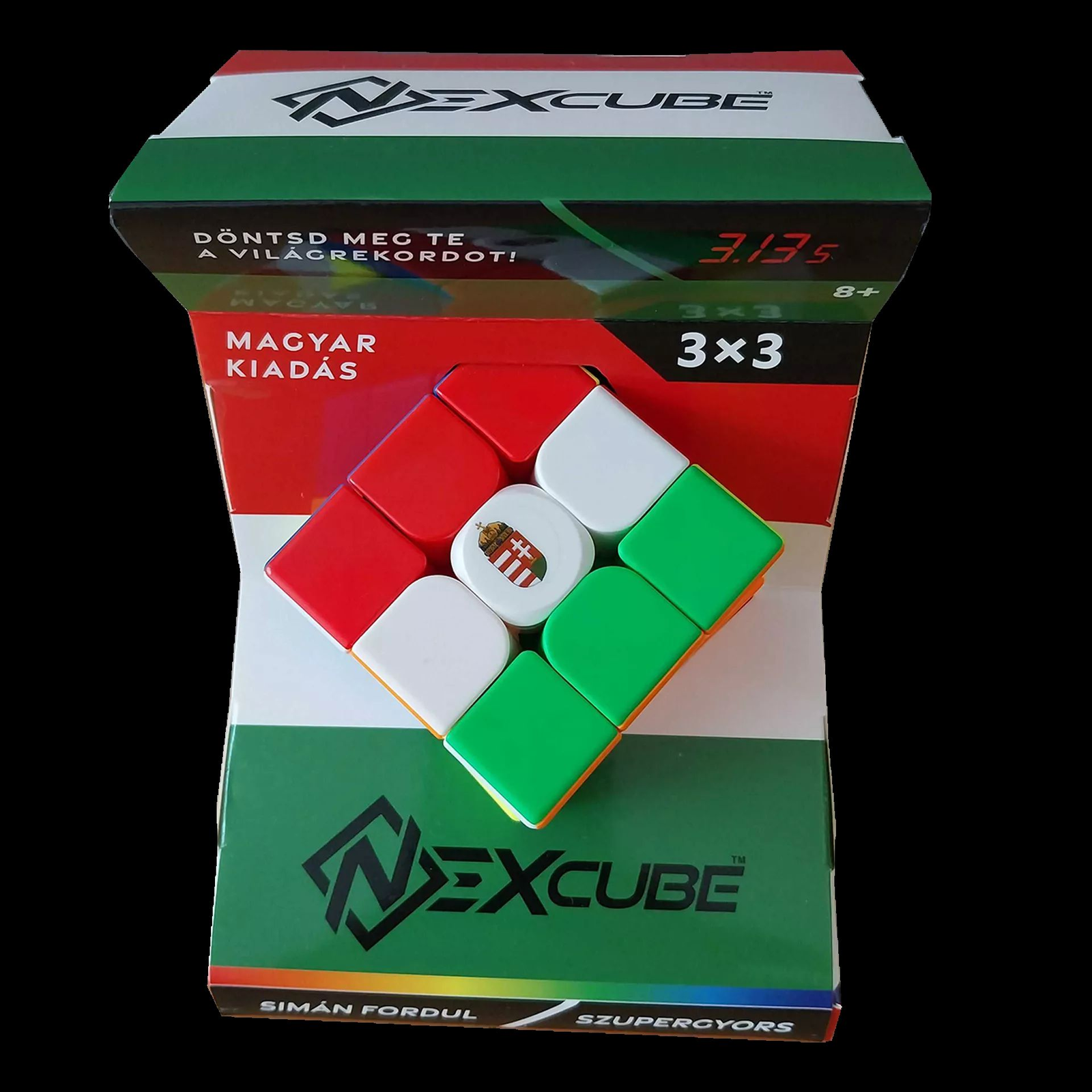 Nexcube 3x3 rubik kocka - magyar zászló mintás