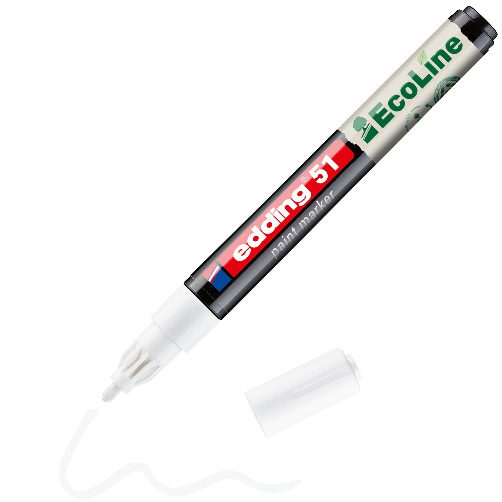 Edding 51 EcoLine 1-2mm Lakkmarker - Fehér (4-51-049)